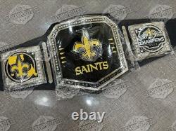 New Orleans Saints NFL Championship Belt Adult Size 2mm Brass