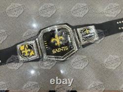 New Orleans Saints NFL Championship Belt Adult Size 2mm Brass