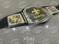 New Orleans Saints NFL Championship Belt Adult Size 2mm Brass