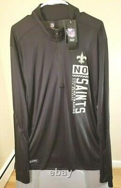 New Orleans Saints NFL Classic Black Drew Brees #9 Large Jersey Winter Package