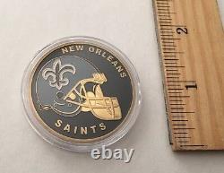 New Orleans Saints NFL Football Police Military Challenge Coin Helmet Cpo Brees