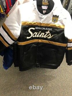 New Orleans Saints NFL HEAVY NEW JACKETMITCHEL & NESS BLK/GOLD BOY/YOUTH