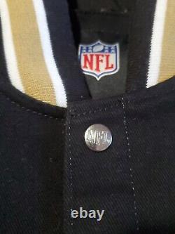 New Orleans Saints NFL Jacket Adult LARGE Twill Slash L Thick (NEVER WORN)