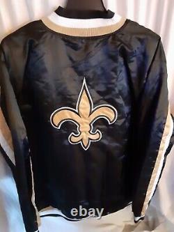 New Orleans Saints NFL Men's Quilt Lined Front Snap Starter Jacket 4X