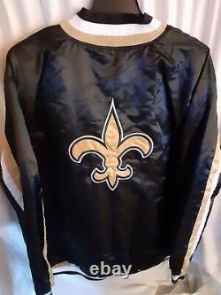 New Orleans Saints NFL Men's Quilt Lined Front Snap Starter Jacket 4X
