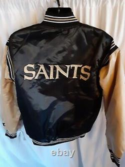 New Orleans Saints NFL Men's Quilt Lined Front Snap Starter Jacket Med, L or 3X