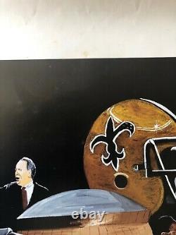 New Orleans Saints NFL Signed Lithograph Quinn Early Tom Benson Jim Mora Poster