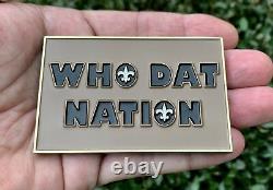 New Orleans Saints NFL Super Bowl XLIV 44 Champs Military Challenge Coin Brees