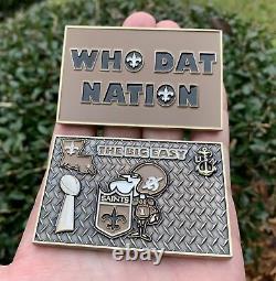 New Orleans Saints NFL Super Bowl XLIV 44 Champs Military Challenge Coin Brees