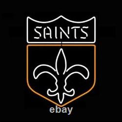 New Orleans Saints Neon Light Sign 24x20 Lamp Poster Real Glass Beer Bar
