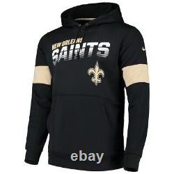 New Orleans Saints Nike Sideline Logo Performance Pullover Hoodie Men's Small