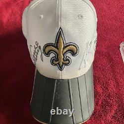 New Orleans Saints Quarterback Archie Manning Drew Brees Signed Hat Cap