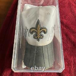 New Orleans Saints Quarterback Archie Manning Drew Brees Signed Hat Cap