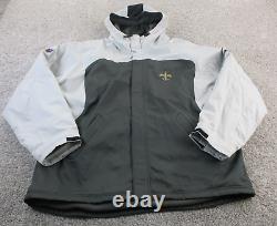 New Orleans Saints Reebok NFL Team Apparel Jacket Full Zip Black Hooded Mens XXL