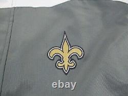 New Orleans Saints Reebok NFL Team Apparel Jacket Full Zip Black Hooded Mens XXL