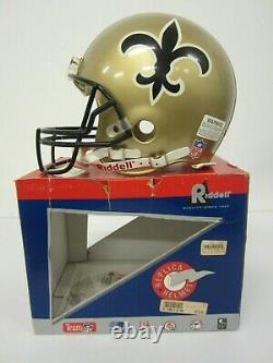New Orleans Saints Riddell Pro Line Authentic Full Size Football Helmet