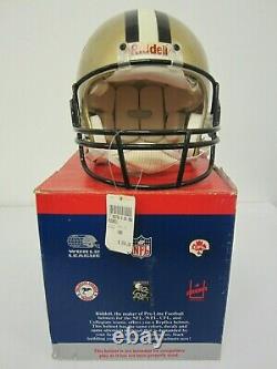 New Orleans Saints Riddell Pro Line Authentic Full Size Football Helmet