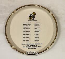 New Orleans Saints Saints Schedule Ashtray 6 1/2 Who Dat 1972 Vintage