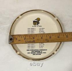 New Orleans Saints Saints Schedule Ashtray 6 1/2 Who Dat 1972 Vintage