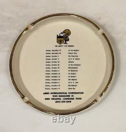 New Orleans Saints Saints Schedule Ashtray 6 1/2 Who Dat 1972 Vintage