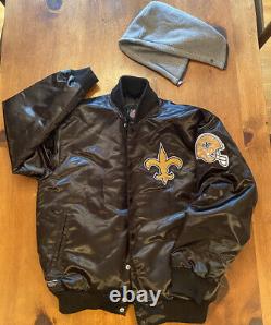 New Orleans Saints Satin jacket NFL brand with detachable hoody