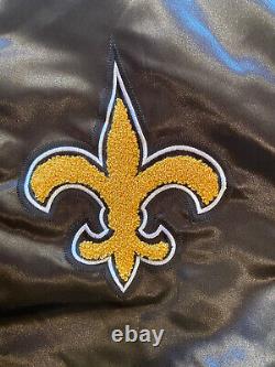 New Orleans Saints Satin jacket NFL brand with detachable hoody