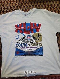 New Orleans Saints Shirt Mens 3XL NFL Super Bowl 2010 Who Wants It More colts