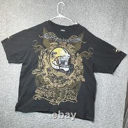 New Orleans Saints Shirt Mens Extra Large Black Super Bowl 44 All Over Print Men