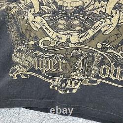 New Orleans Saints Shirt Mens Extra Large Black Super Bowl 44 All Over Print Men