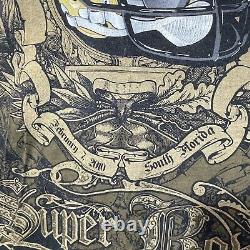 New Orleans Saints Shirt Mens Extra Large Black Super Bowl 44 All Over Print Men