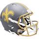 New Orleans Saints Slate Riddell Nfl Deluxe Replica Speed Full Size Helmet