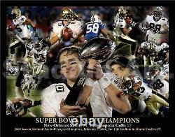 New Orleans Saints Super Bowl Champions Drew Brees Art CHOICES 8x10-48x36