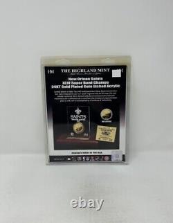 New Orleans Saints Super Bowl XLIV Champions 24KT Gold Plated Coin #/5000