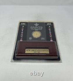 New Orleans Saints Super Bowl XLIV Champions 24KT Gold Plated Coin #/5000