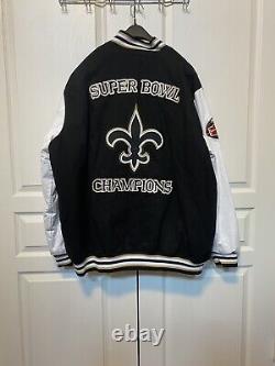 New Orleans Saints Super Bowl XLIV Championship 2009 Zip Up Jacket NFL XXXL 3XL
