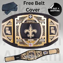 New Orleans Saints Super bowl Title Championship Wrestling belt 4mm Adult Size