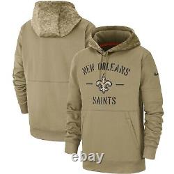 New Orleans Saints Tan Men's Nike 2019 Salute to Service Sideline Hoodie, XL NWT