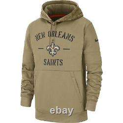 New Orleans Saints Tan Men's Nike 2019 Salute to Service Sideline Hoodie, XL NWT