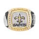 New Orleans Saints True Fan 1/2ct Diamond Two-tone Yellow Gold & 925 Silver Ring