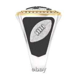New Orleans Saints True Fan 1/2CT Diamond Two-Tone Yellow Gold & 925 Silver Ring