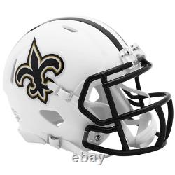 New Orleans Saints UNSIGNED Riddell Alternate Flat White Full Size Authentic Hel