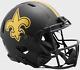 New Orleans Saints Unsigned Eclipse Black Authentic Full Size Riddell Helmet