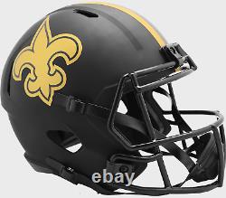 New Orleans Saints Unsigned Eclipse Black Full Size Riddell Helmet