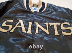 New Orleans Saints? Varsity Starter Jacket Full Snap Quilt Lined Sz 2XL