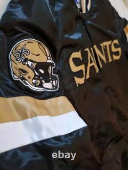 New Orleans Saints? Varsity Starter Jacket Full Snap Quilt Lined Sz 2XL
