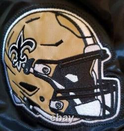 New Orleans Saints? Varsity Starter Jacket Full Snap Quilt Lined Sz 2XL