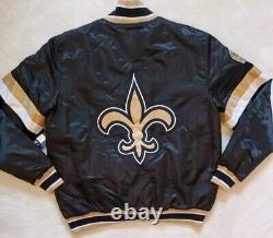 New Orleans Saints? Varsity Starter Jacket Full Snap Quilt Lined Sz 2XL