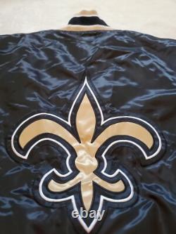 New Orleans Saints? Varsity Starter Jacket Full Snap Quilt Lined Sz 2XL