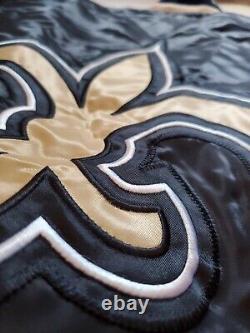 New Orleans Saints? Varsity Starter Jacket Full Snap Quilt Lined Sz 2XL