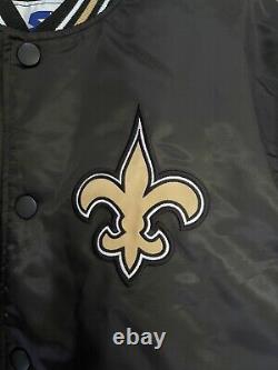 New Orleans Saints? Varsity Starter Jacket Full Snap Quilt Lined Sz M Medium
